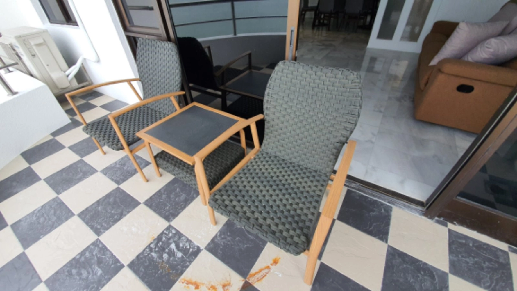 Best Seaview Condo in Penang Outdoor relax Dinning Sets design 