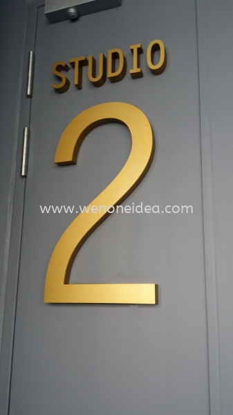 Gold Door Lettering Signage