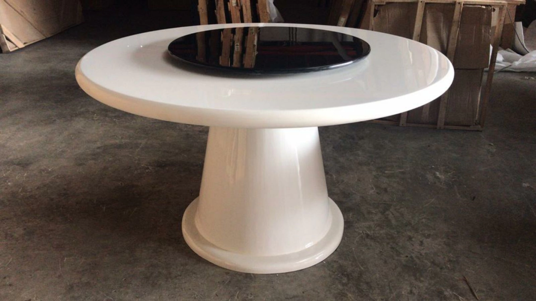 Round Marble Table Dinning Set Table with Chairs 