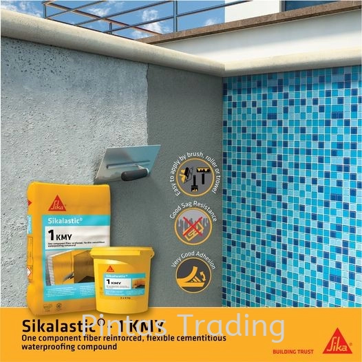 Sikalastic 1KMY | One Component, Fibre Reinforced, Flexible Cementitious Wateproofing Compound