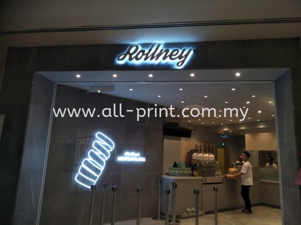 rollney- 3d box up lettering+LED backlit