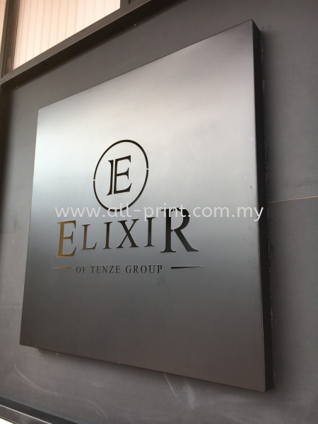 elixir- aluminium signboard 