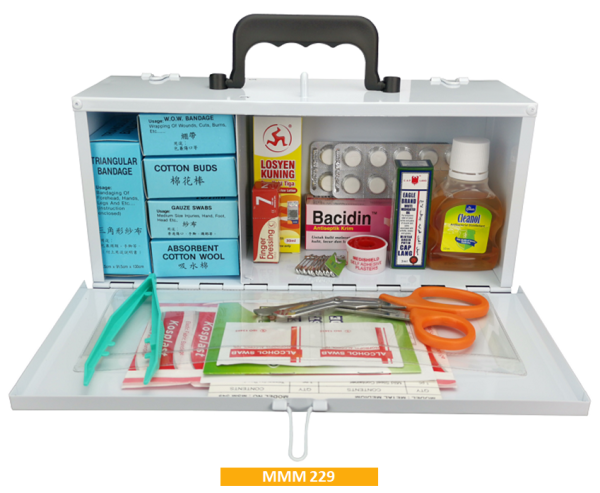 Equipped Metal First Aid Kit MMM229 - Medium
