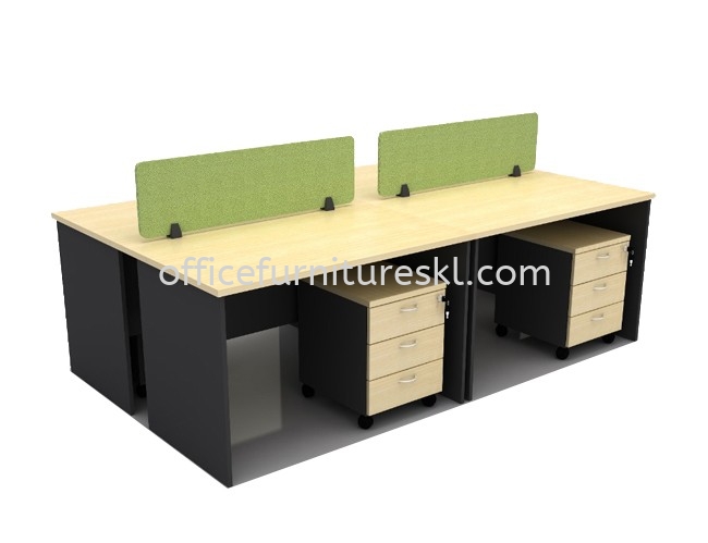 CLUSTER OF 4 OFFICE PARTITION WORKSTATION - Year End Sale Partition Workstation | Partition Workstation Taman Puchong Utama | Partition Workstation Taman Perindustrian Puchong | Partition Workstation Bandar Sri Permaisuri