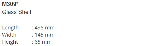 MOCHA M309 GLASS SHELF