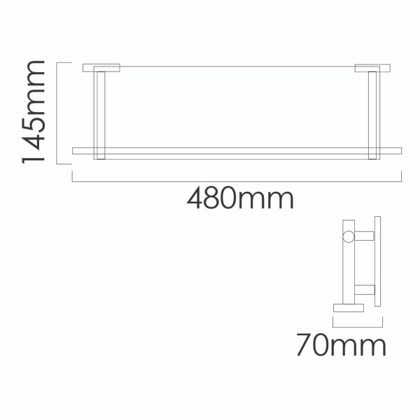 MOCHA M302 GLASS SHELF