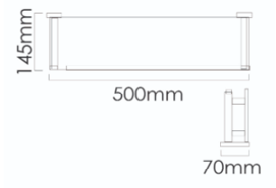 MOCHA M301 GLASS SHELF