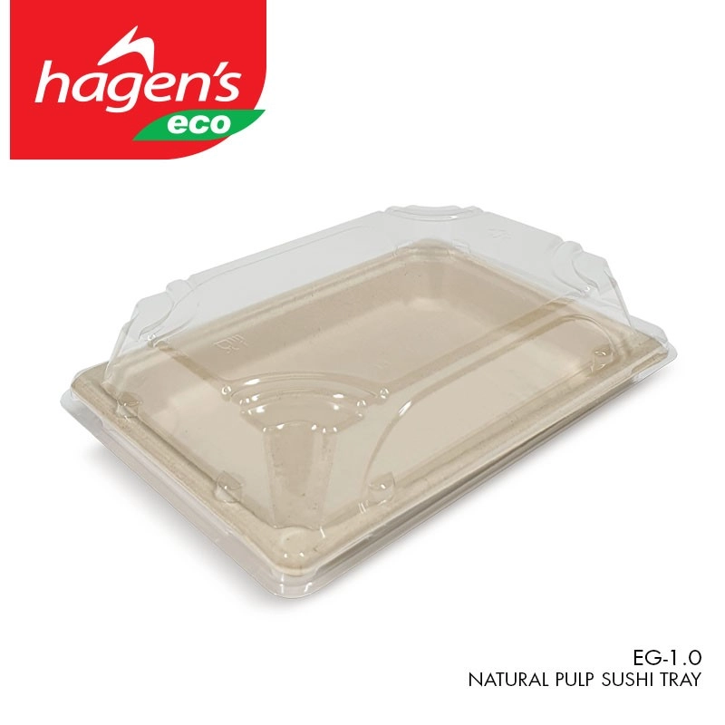 Hagen's Eco Natural Pulp Sushi Tray