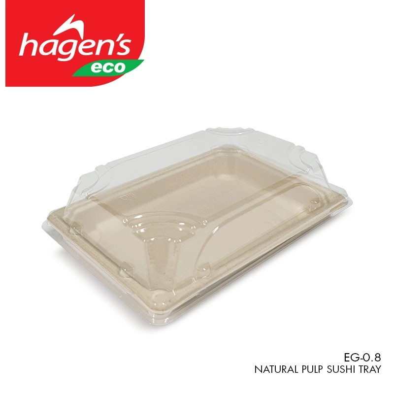 Hagen's Eco Natural Pulp Sushi Tray