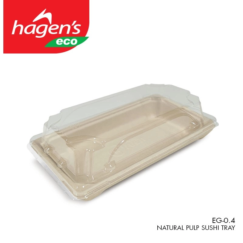 Hagen's Eco Natural Pulp Sushi Tray