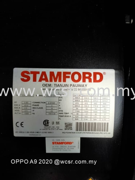 Brandnew WCS165S 150kva Cummins Engine Stamford Alternator 3