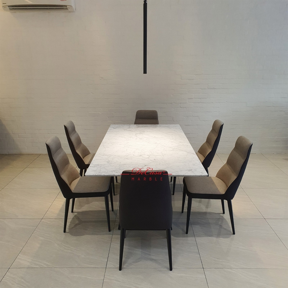 Luxury White Marble Dining Table | Stain Free