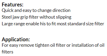 REVERSIBLE OIL FILTER WRENCH