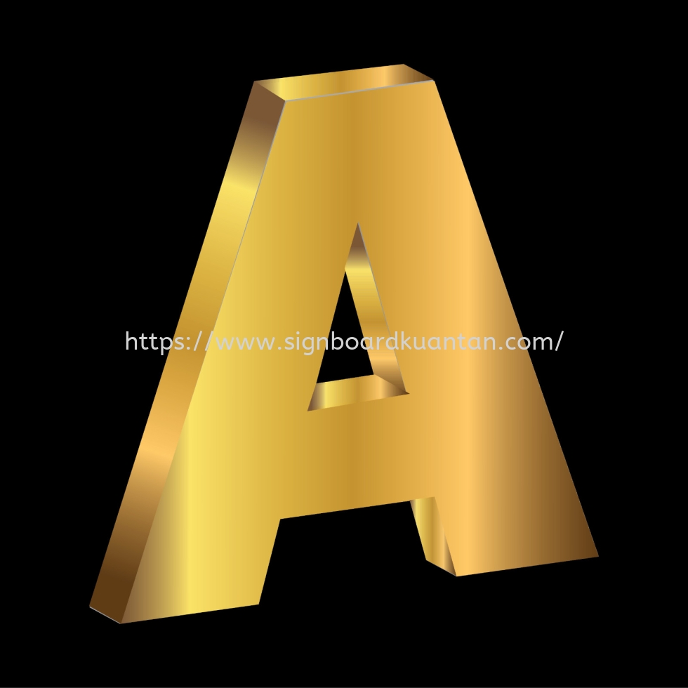 3D STAINLESS STEEL GOLD LETTERING