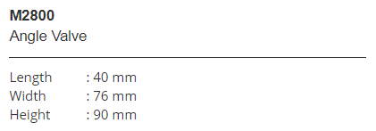 Angle Valve M2800