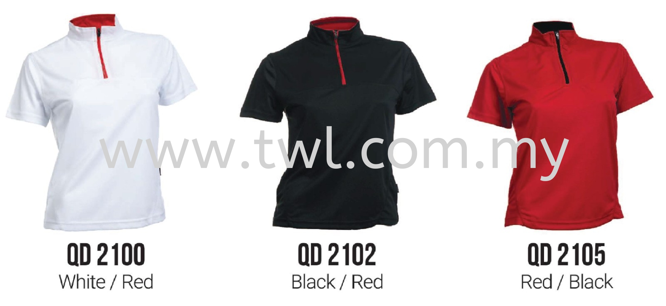 QD21- Female Collar Zip Sport 