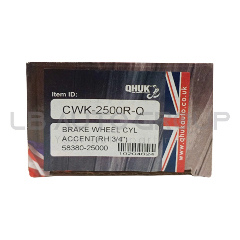 CWK-2500R-Q BRAKE WHEEL CYLINDER ACCENT LC ELANTRA MATRIX (RH 3/4")