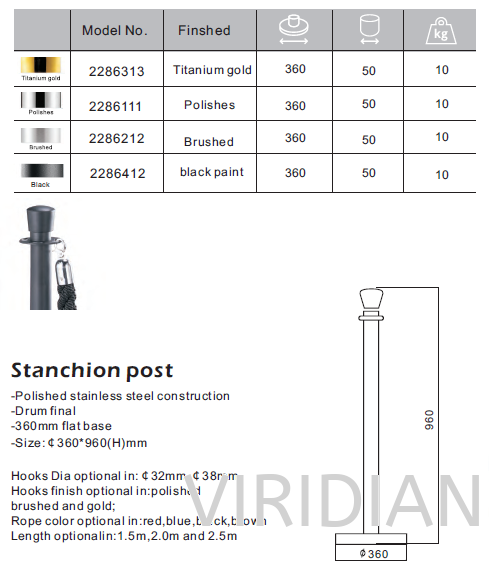 Stanchion F 1