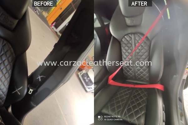 AUDI S7 SEAT BELT REPLACE FROM BLACK TO RED