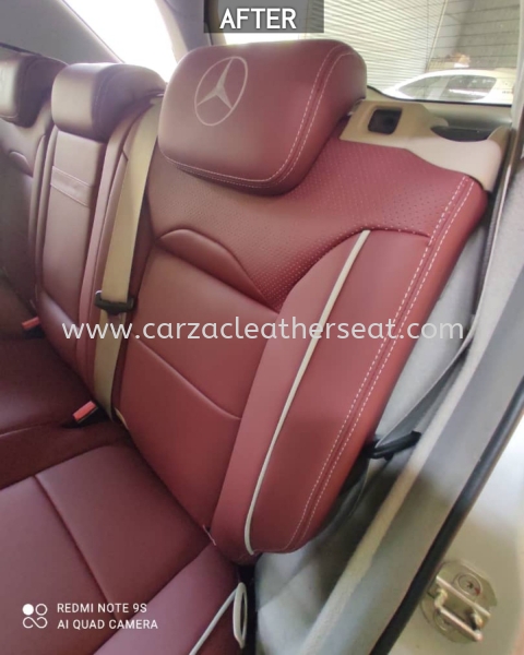 MERCEDES B-CLASS ML REPLACE LEATHER SEAT FROM LIGHT GREY TO MAROON