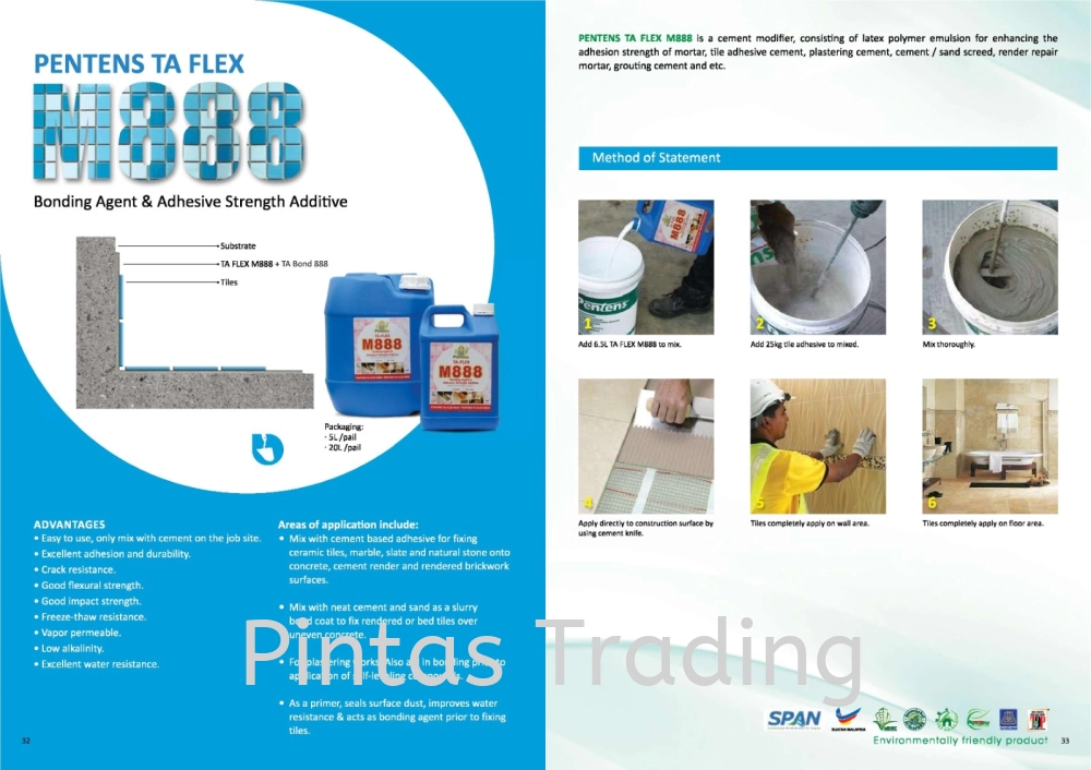 Pentens Ta Flex M888 | Bonding Agent & Adhesive Strength Additive