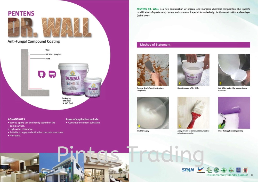 Pentens Dr. Wall | Anti-Fungal Compound Coating