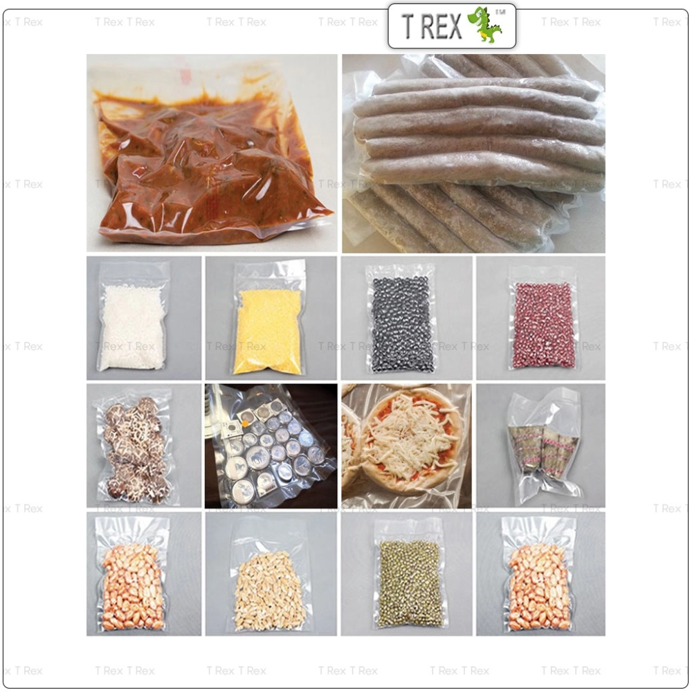 Transparent 3 Sides Sealed Smooth Surface Vacuum Nylon Plastic Bag