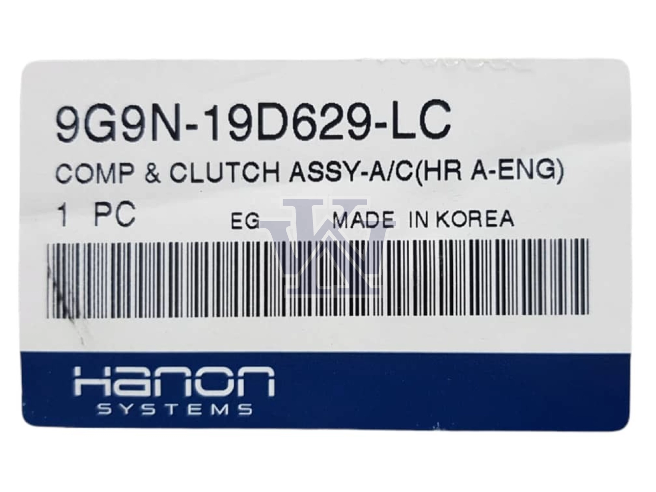 LAND ROVER RANGE ROVER EVOQUE 2.0 COMPRESSOR VS16 HANON 9G9N-19D629-LC 8FK 351 334 351 31250862AA LR041119 