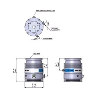 TwisTorr_305_FS_ISO_100K_Turbo_Pump_Outline_Drawing