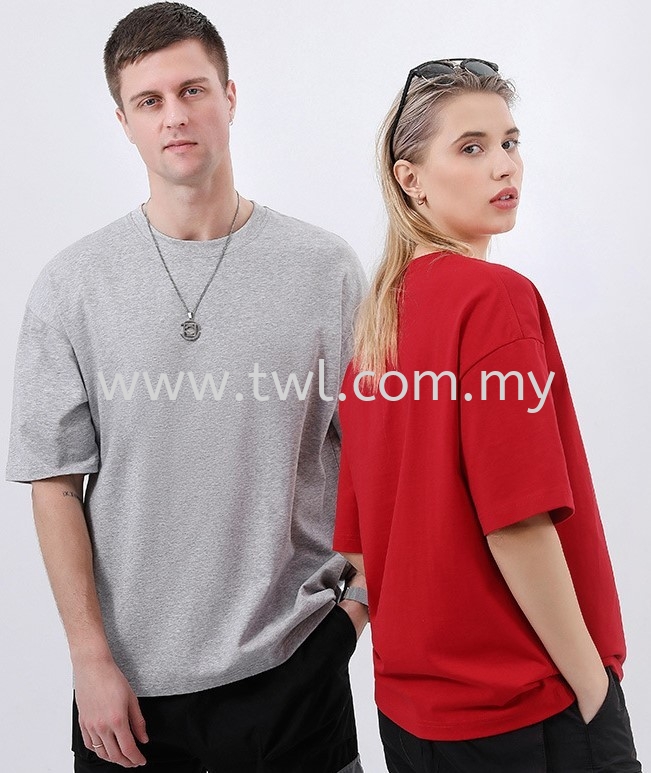 TS023 Crew Neck 32s 240g Drop Shoulder T-Shirt