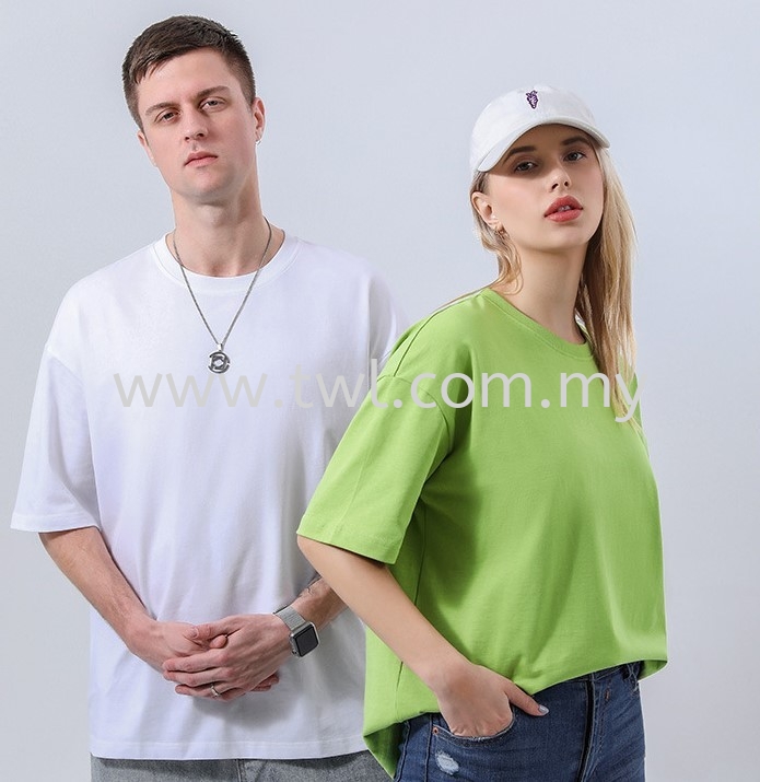 TS023 Crew Neck 32s 240g Drop Shoulder T-Shirt