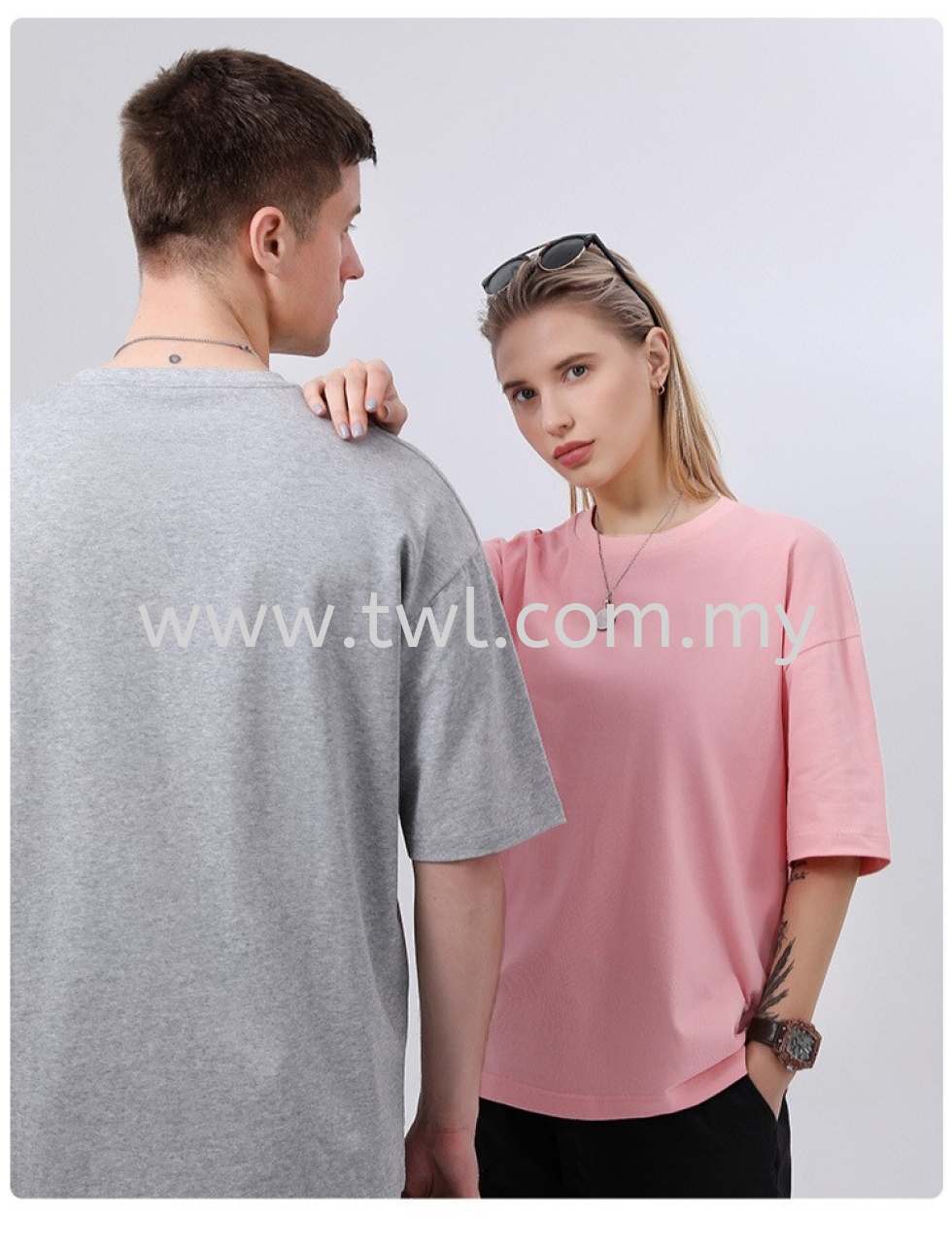 TS023 Crew Neck 32s 240g Drop Shoulder T-Shirt