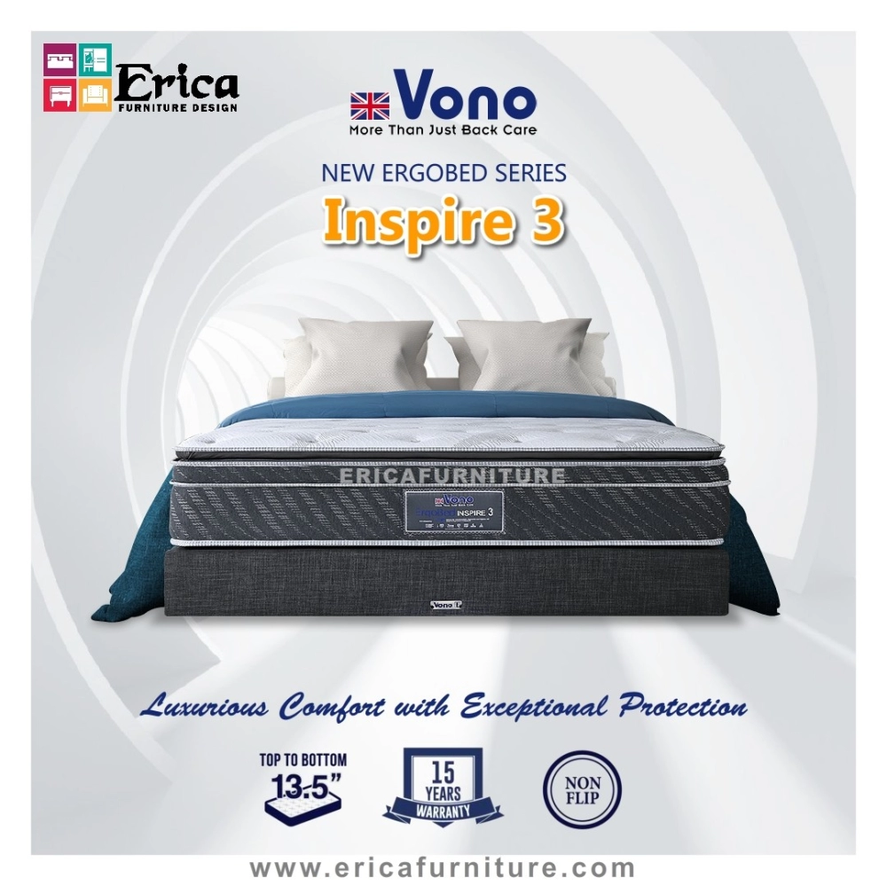 Vono ErgoBed Inspire 3 Mattress Vono 柔佛，新山，马来西亚，百万镇供应商，供应| 亿丽佳家具有限公司