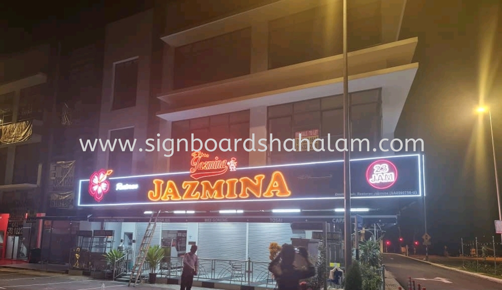 Restoran Jazmina Puchong- Aluminium Panel base with 3D Led Neon Light