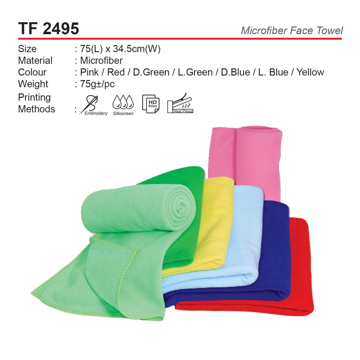 TF 2495 Microfiber Face Towel Towels & Cloth Items Malaysia, Melaka,  Selangor, Kuala Lumpur (KL), Johor Bahru (JB), Singapore Supplier,  Manufacturer, Wholesaler, Supply | ALLAN D'LIOUS MARKETING (MALAYSIA) SDN.  BHD.