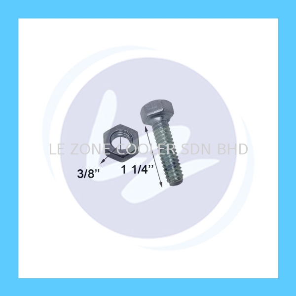 Bolt and Nut 3/8'' x 1 1/4''