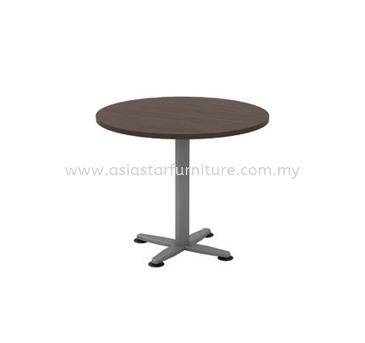 QAMAR ROUND DISCUSSION OFFICE TABLE WITH DARK GREY BASE