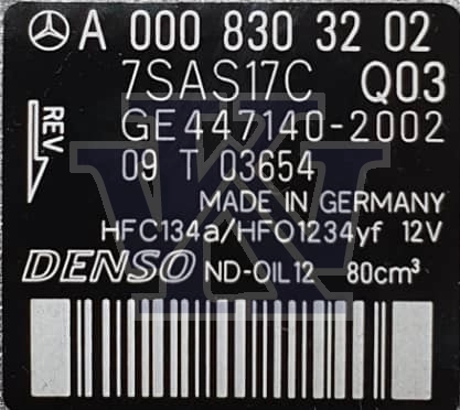 MERCEDES BENZ S CLASS W222 COMPRESSOR DENSO 7SAS17C A000 830 32 02 447140-2002 447140-20