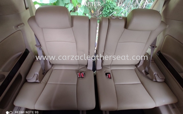 TOYOTA VELLFIRE SEAT REPLACE FROM FABRIC TO SYNTHETIC LEATHER/SEAT BALUT/SEAT TUKAR LEATHER