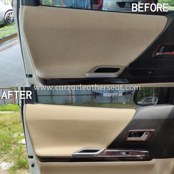 TOYOTA VELLFIRE DOOR PANEL REPLACE LEATHER/BALUT PINTU/REPAIR PINTU