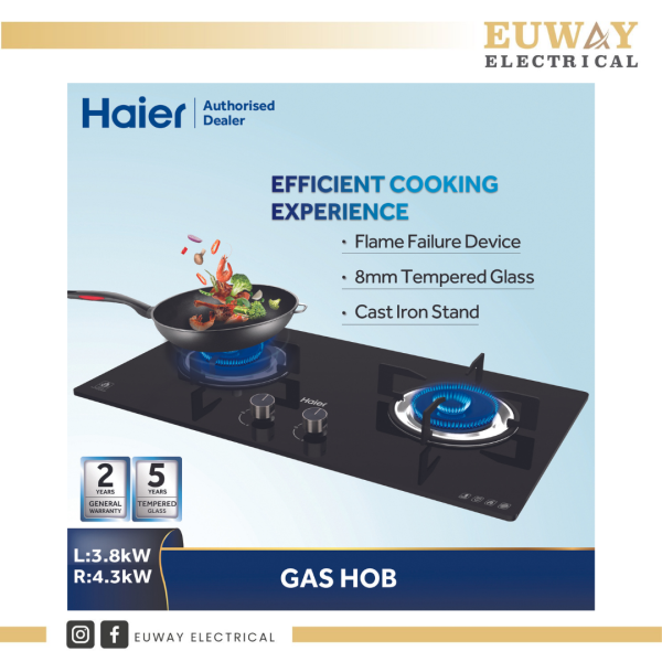 HAIER GAS HOB 2 BURNER JZY/T-QHA638