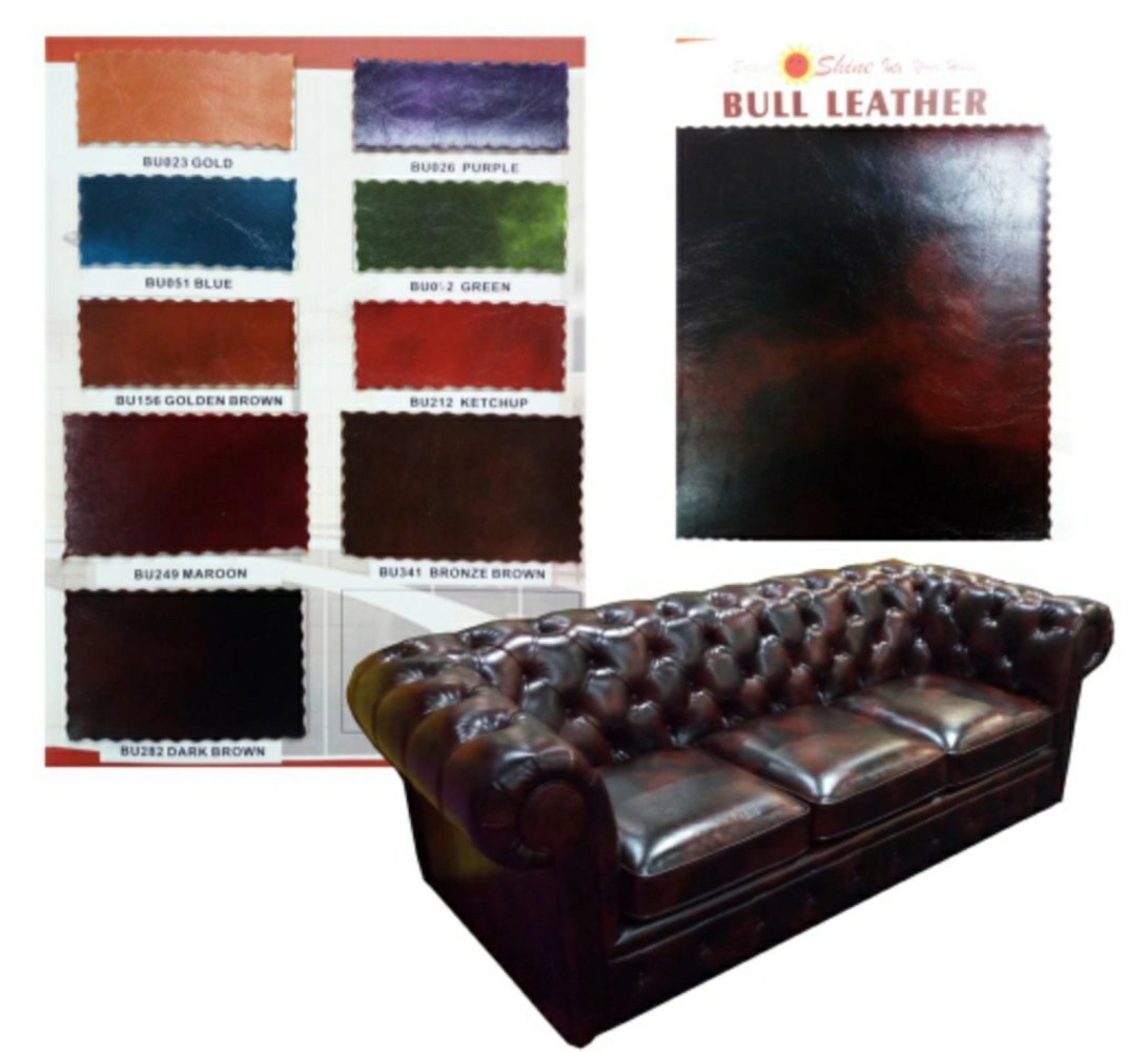 Chesterfield 3 Seaters Sofa bull Leather Penang 