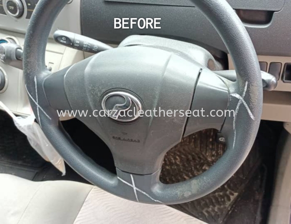 PERODUA ALZA STEERING WHEEL REPLACE LEATHER/BALUT LEATHER/TUKAR LEATHER