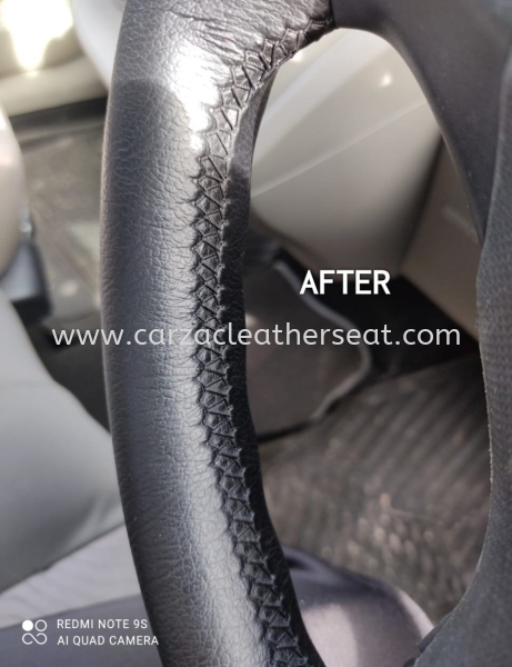 PERODUA ALZA STEERING WHEEL REPLACE LEATHER/BALUT LEATHER/TUKAR LEATHER