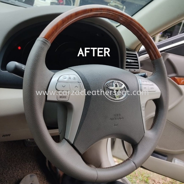 TOYOTA CAMRY STEERING WHEEL REPLACE LEATHER