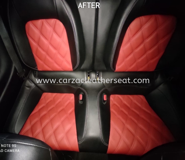 FORD MUSTANG CUSTOM SEAT REPLACE BLACK TO RED 