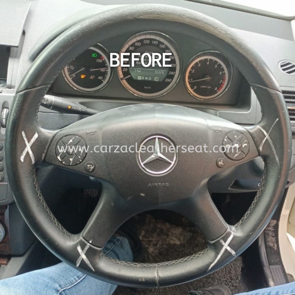 MERCEDES C200 STEERING WHEEL REPLACE LEATHER