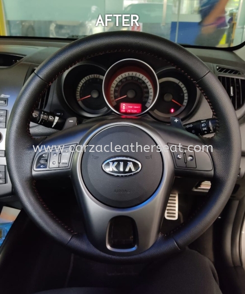 KIA FORTE STEERING WHEEL REPLACE LEATHER