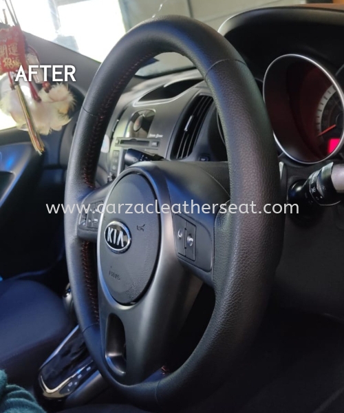 KIA FORTE STEERING WHEEL REPLACE LEATHER