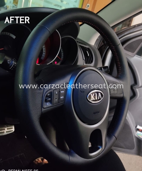 KIA FORTE STEERING WHEEL REPLACE LEATHER